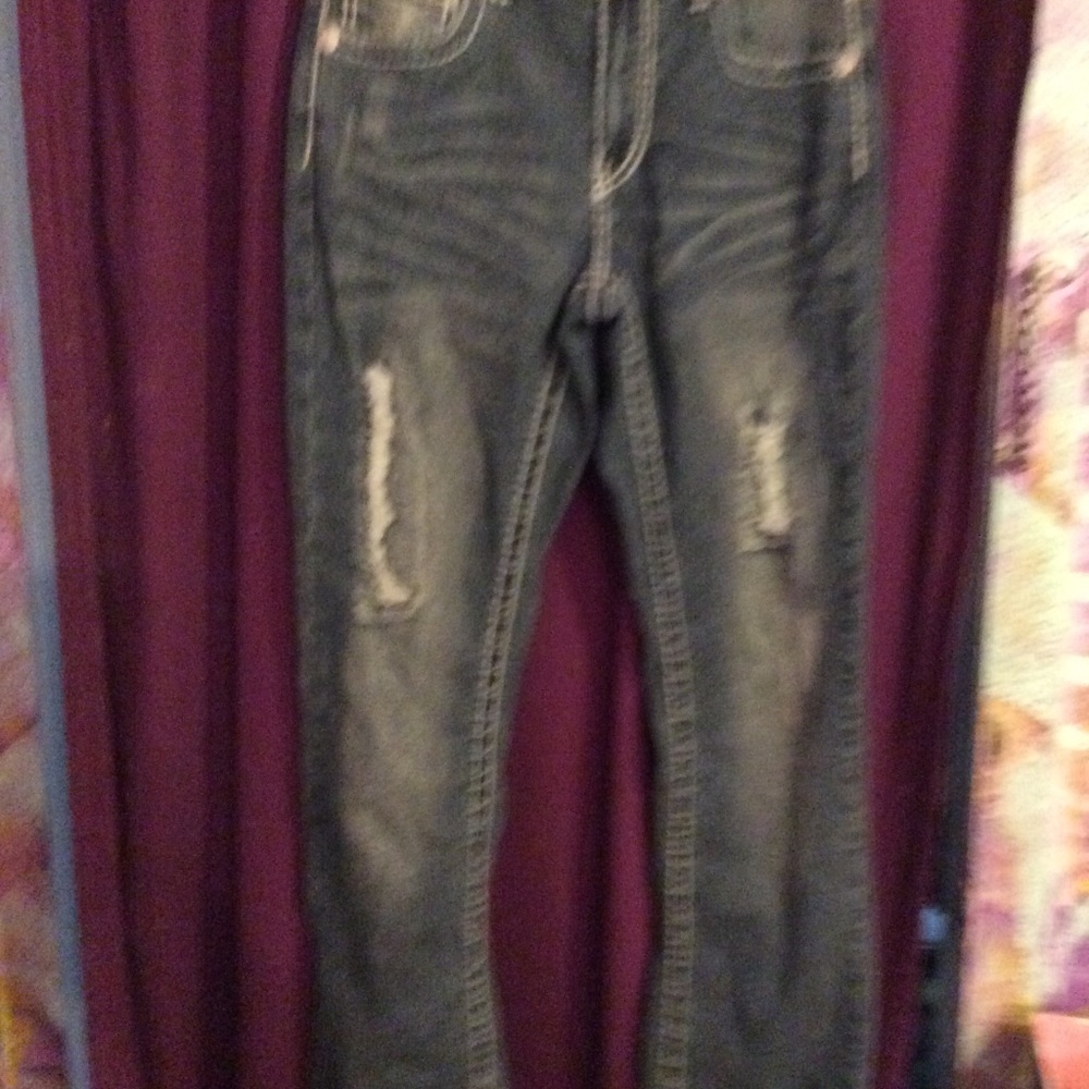 NWOT dark bootcut distressed jeans